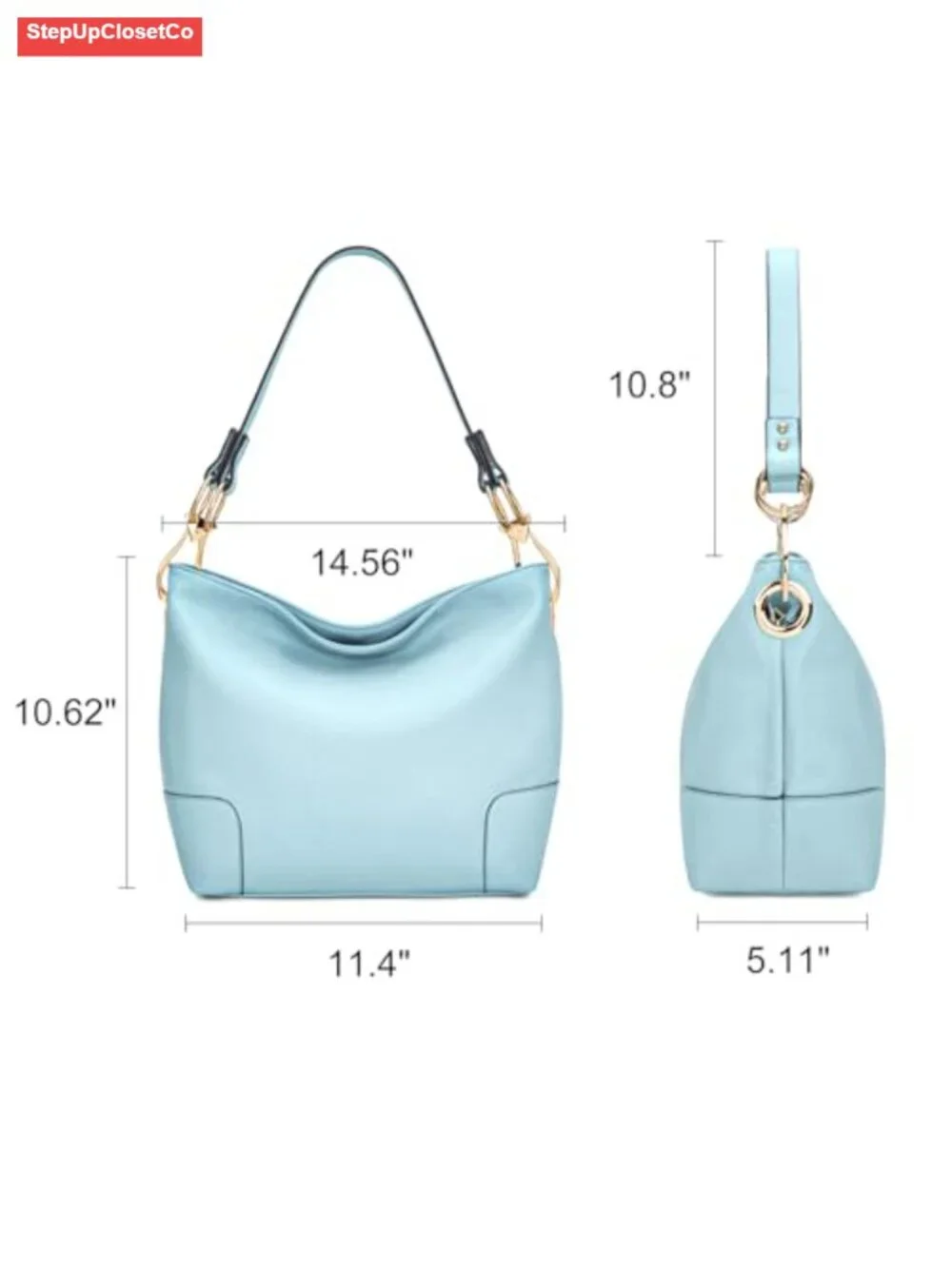 Faux Leather Hobo Bag Top Handle Shoulder Purse for Women
